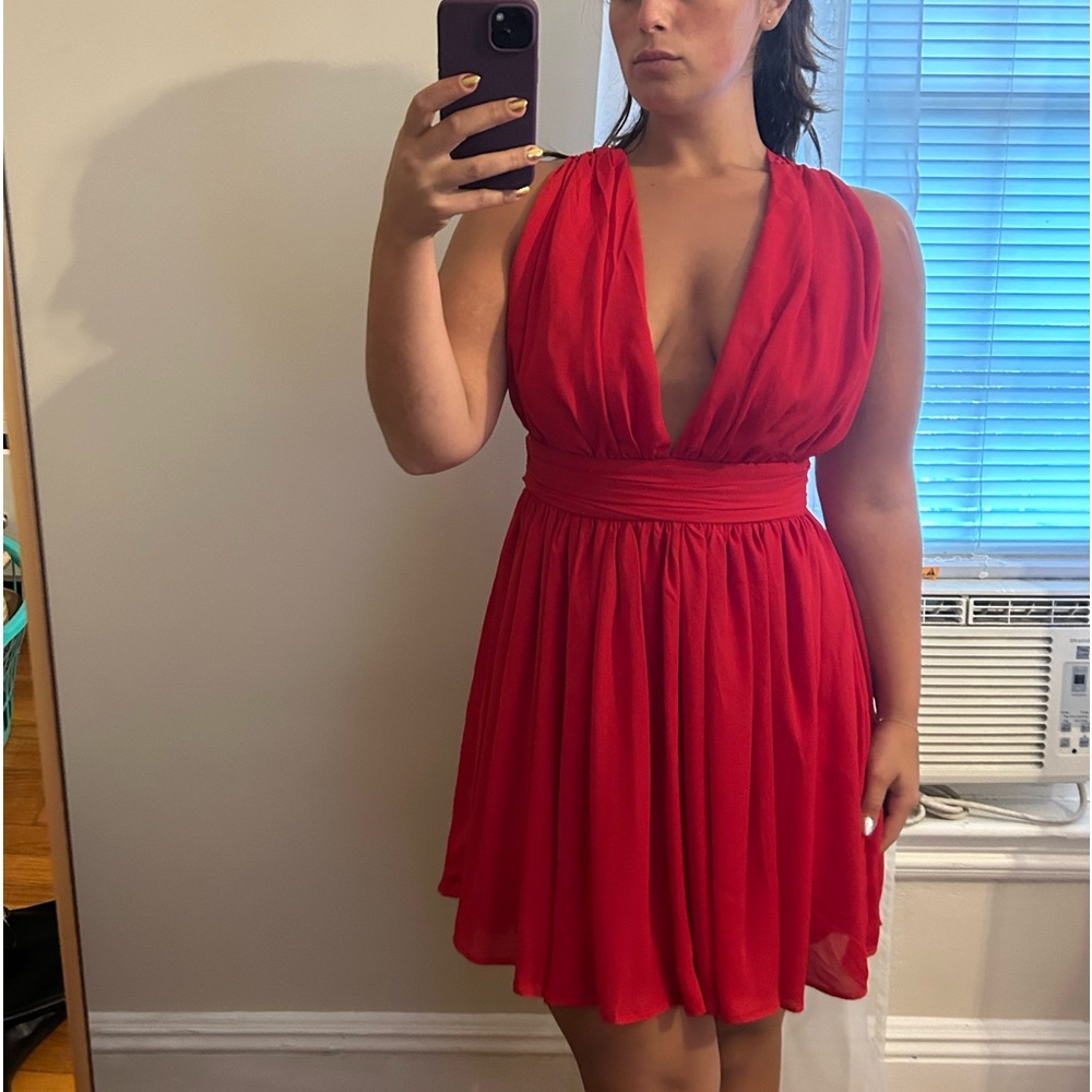 Red elegant dress